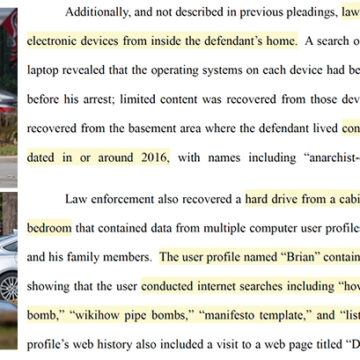 FBI Found 2012 Hard Drive at Bomb Suspect’s Home With Internet Searches for ‘How to Make a Pipe Bomb,’ Prosecutors Claim